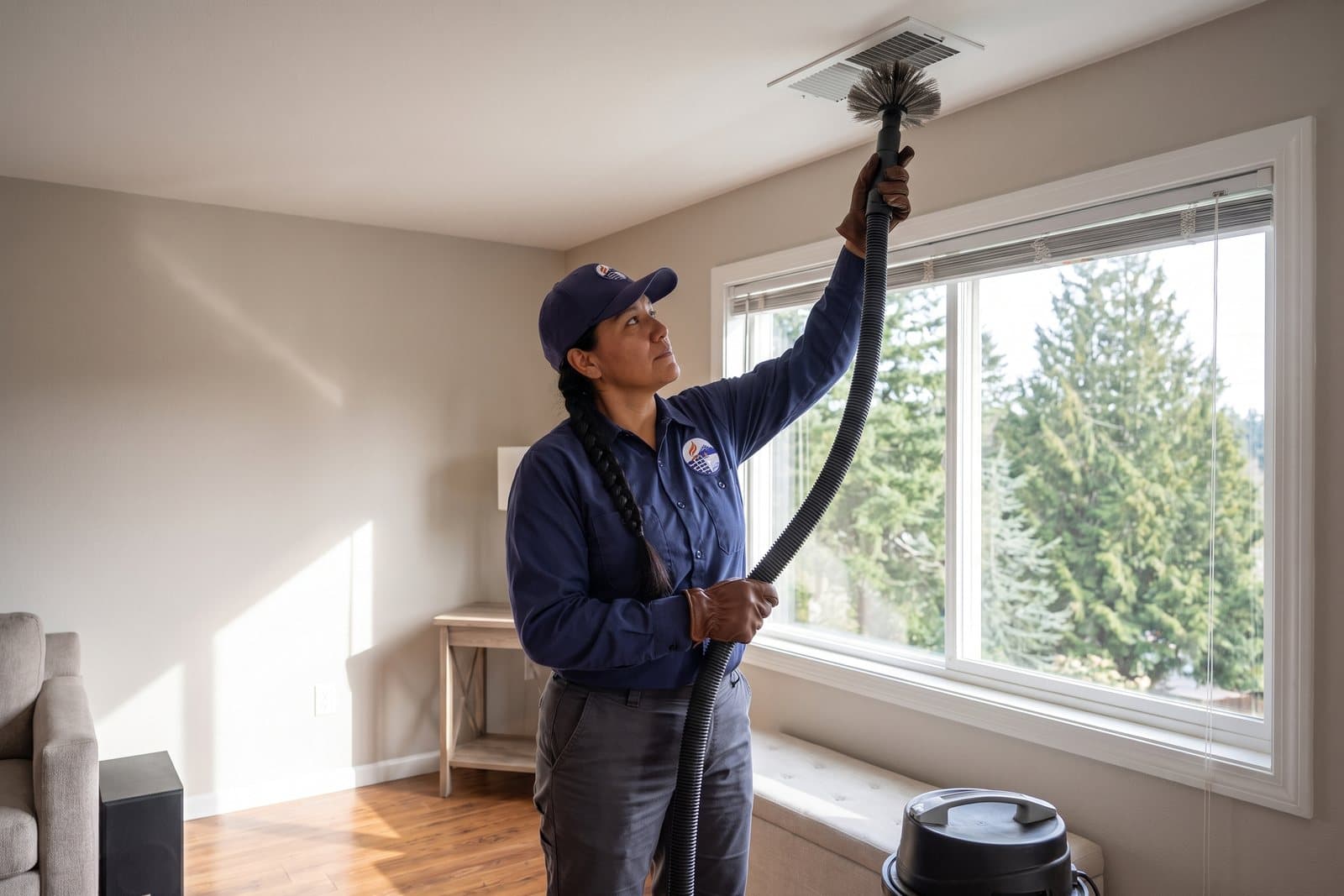 Residential air duct cleaning