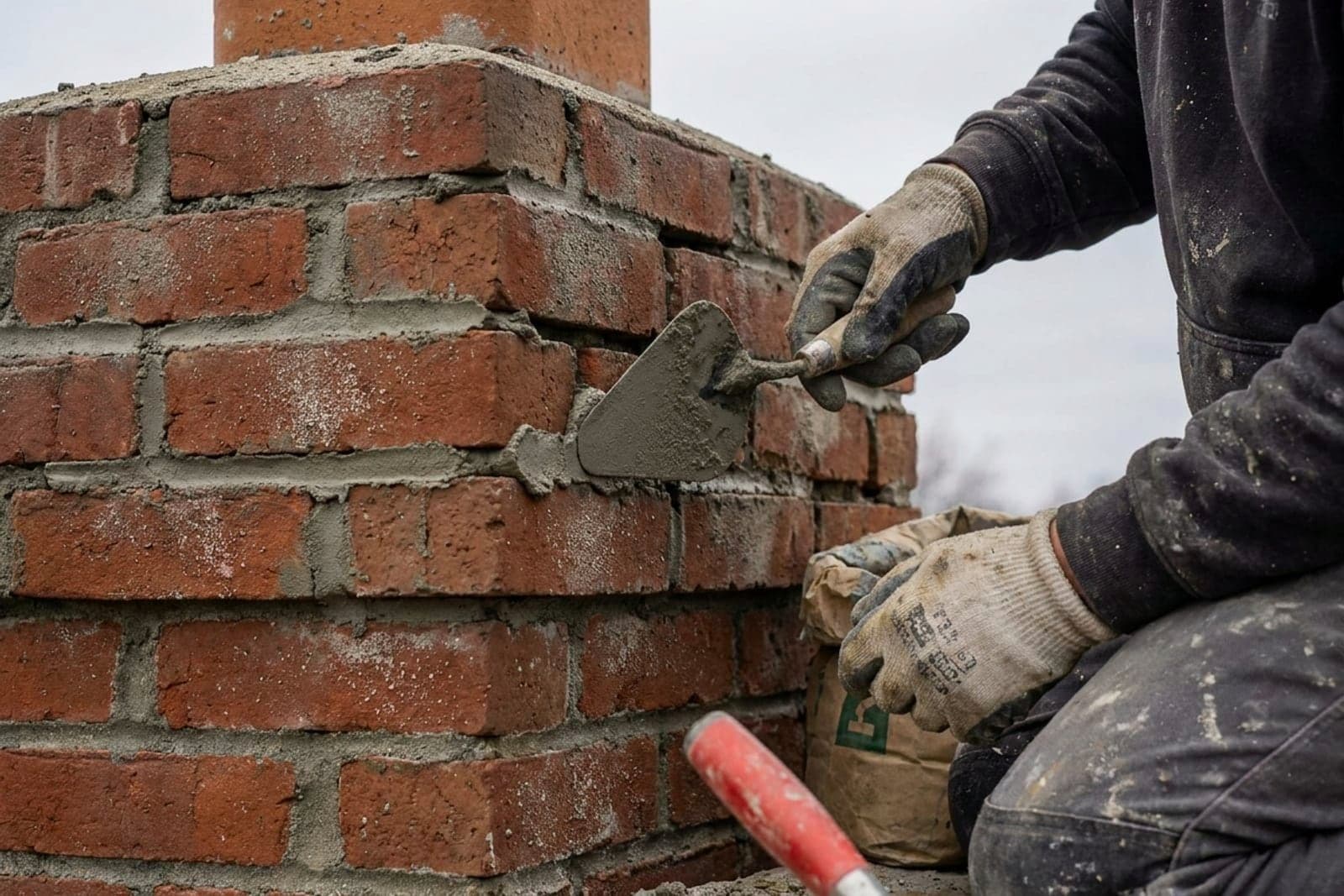 Chimney Repair in Washington — masonry repair on a brick chimney