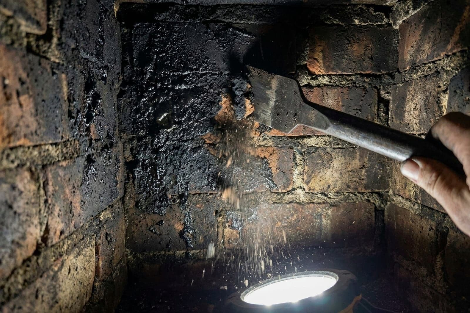 Creosote Removal in Washington — creosote removal from a chimney flue